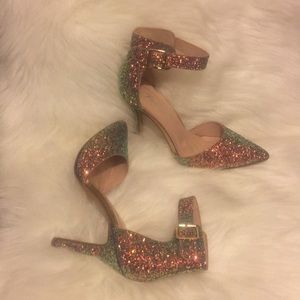 Rose gold glitter heel (size 7)